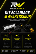 Ridevolt Vision Pro - Kit d'éclairage complet pour trottinettes et vélos. (Model 2)